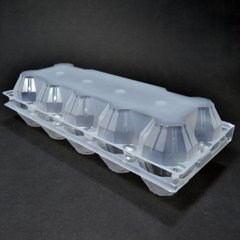 Упаковка для яєць курячих 25x10,2x6,5 см., 400 шт/уп із полістиролу, прозора ПС-3610