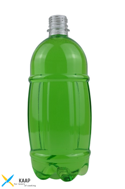 Бутылка ПЭТ Бочонок 1 литр пластиковая, одноразовая (крышка отдельно)