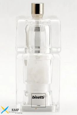 Мельница для соли 9 см. поликарбонатная (с керамическим механизмом), прозрачная Bisetti