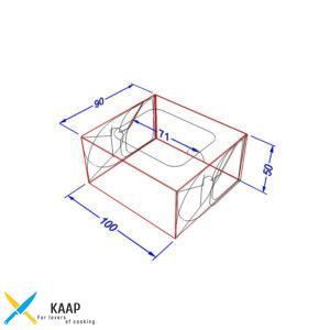 Коробка для солодощів/десертів 100х90х50 мм. Mini світла з малюнком з віконцем паперова