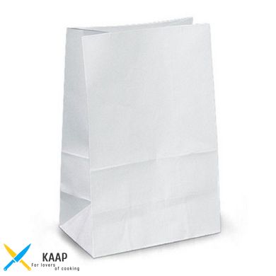 Пакет паперовий з дном для борошна 1 кг., 24х12х7 см., 70 г/м2, 500 шт/ящ білий крафт (837000)