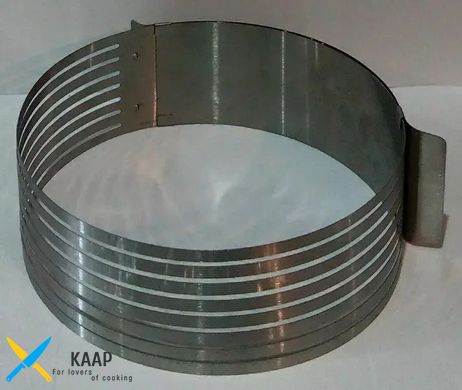 Раздвижная форма круглая с прорезью для нарезки бесцветная Ø 240-300 мм (шт)