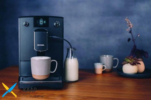 Кофемашина CafeRomatica, 2,2л, зерно+молотая, автомат.капуч, авторецептов -5, черный Nivona