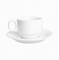 Чашка Extra white 220мл Helios W285 із блюдцем порцеляна