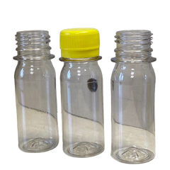 Бутылка одноразовая 50 мл, крышка 28 мм прозрачная (без крышки)
