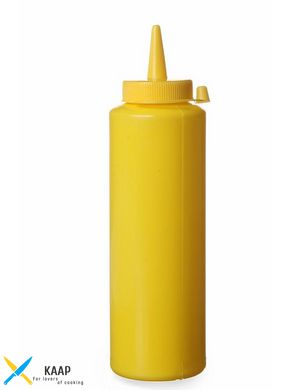Дозатор-диспенсер для соусів (гірчиці) 350мл. жовтий Kitchen Line