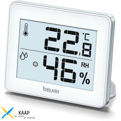 Термогігрометр внутр. вимірювання, темп-ра, вологість, час, білий Beurer HM_16