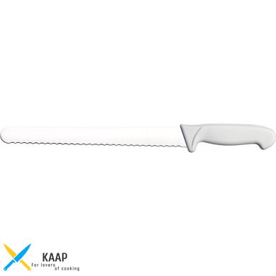 Кухонний ніж для хліба 30 см. Stalgast із білою пластиковою ручкою (283306)