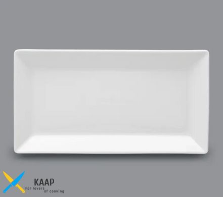 Тарелка прямоугольная 28,5х15,5 см. фарфоровая, белая Classic, Lubiana