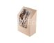 Упаковка бумажная для суши роллов, тортильи 90х50х130 мм, крафт с окошком