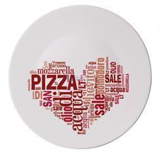 Блюдо для піци 33см " I LOVE PIZZ RED" 419320F77321753 BORMIOLI ROCCO