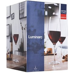 Набір великих скляних келихів для вина Luminarc "Бордо" 4 шт. 580 мл (P6815)