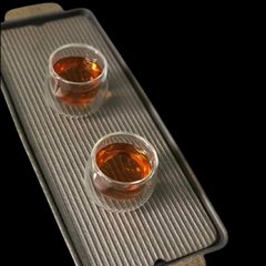 Столик для чайной церемонии (чайный) глиняный (на вид как чугун) прямоугольный 40х15х3,5 см "Шэньжэнь" T0517