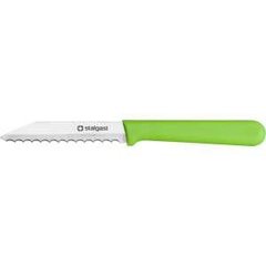 Кухонний ніж для хлібобулочних виробів 8,5 см. Stalgast із зеленою пластиковою ручкою (250012)
