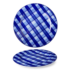 Тарілка кругла 31 см декор порцелянова синя Canvas серія "Indigo" (MIR2131-X8857)