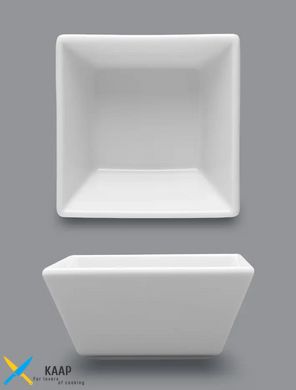 Салатник квадратний 8,5 х8, 5 см. 100 мл. фарфоровий, білий Classic, Lubiana