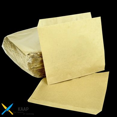 Пакет-уголок паперовий для бургера, млинів, вафель, пончиків 140х140 мм 40 г/м2 500 шт/уп крафт