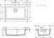 Мийка кухонна S51, граніт, прямокутник, без крила, 770х510х190мм, чаша - 1, накладна, S510-F660, сірий бетон Hansgrohe