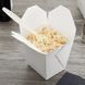 Бокс одноразовый для WOK/Салат/Рис/Лапша 750 мл, 500 гр. 11х9х10 см. бумажный, белый Паста бокс