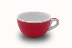 Чашка 350мл. фарфоровая, белая с красной полоской caffelatte Verona Millecolori