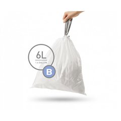 Мешки для мусора плотные с завязками 6л SIMPLEHUMAN. CW0161