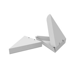 Коробка-треугольник для куска пиццы, пирога 210х180х35 мм бумажная белая