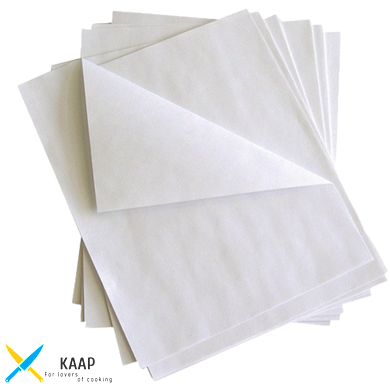Пергамент-папір для випікання листова 600х400 мм/40 г/м2 біла силіконізована 500 л/пач білий