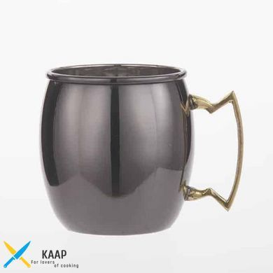 Кухоль коктейльний 500 мл металевий із мідним покриттям чорна Black 5110