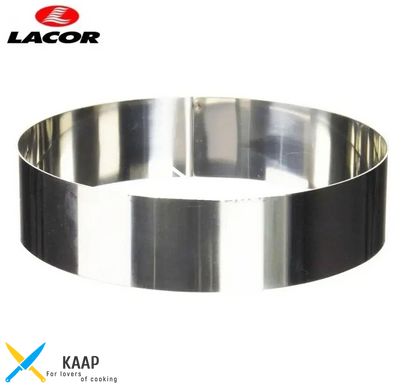 Форма без дна круглая 10х3,5 см. нержавеющая сталь Lacor