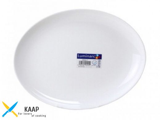 Блюдо овальное 33 см. стеклокерамическое, белое Diwali, Luminarc