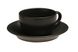 Чашка із блюдцем 200мл. порцелянова, чорна Seasons Black, Porland (322125.Bl+ 132115.Bl)
