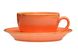 Чашка з блюдцем 200 мл., 16 см. (322125.O+132115.O) фарфорова, помаранчева в крапку Seasons Orange,