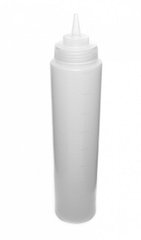 Бутылка-диспенсер для соуса 710 мл. 7х25,5 см с мерной шкалой прозрачная