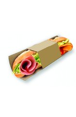 Підкладка бумажна з кільцем для сендвічів, ролів, багетів 230х91 мм.