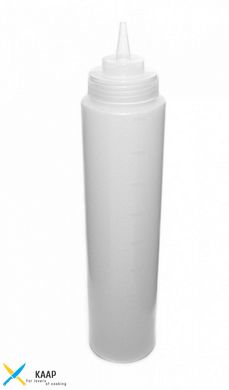 Бутылка-диспенсер для соуса 710 мл. 7х25,5 см с мерной шкалой прозрачная