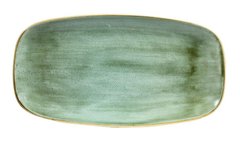 Тарелка прямоугольная 35,5х18,9 см. Stonecast Samphire Green, Churchill (SSGSXO141)