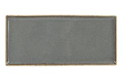 Тарілка прямокутна 35х16 см. порцелянова, темно-сіра Seasons Dark Gray, Porland