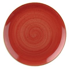 Тарілка кругла 29 см. керамічна, червона Stonecast Berry Red, Churchill