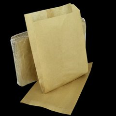 Пакет-саше паперовий із бічною складкою 220х140х50 мм, 40 г/м2, 100 шт. бурий крафт для фасування