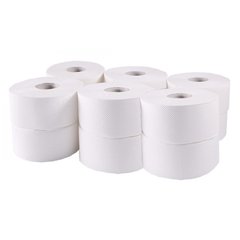 Туалетний папір рулонний, целюлоза, 2 шари, 120 м, джамбо. 203010