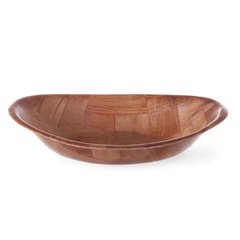 Корзинка-тарелка овальная 20х14 см деревянная Hendi