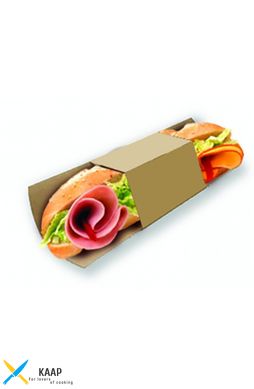 Подкладка бумажная с кольцом для сэндвичей, роллов, багетов 230х91 мм.
