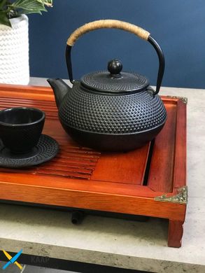 Столик-Чабань для чайної церемонії (чайний) бамбук 51х34х8 см прямокутний "Синджу" T0523