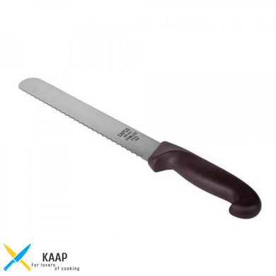 Кухонний ніж для м'яса зубчастий 20 см. CAPCO із чорною пластиковою ручкою (89)