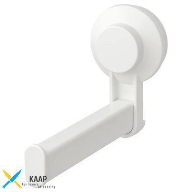Держатель для туалетной бумаги на присоске/липучке пластиковый белый 145х110 мм