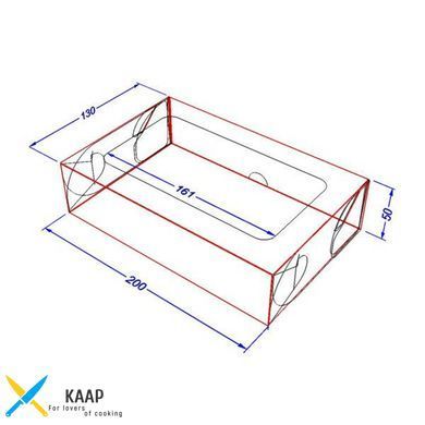 Коробка для суші (суші бокс) та солодощів 200х130х50 мм Maxi Крафт з віконцем паперова