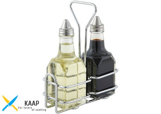 Бутылка для масла и уксуса 150 мл. стеклянная, прозрачная Winco (подставка 10180)
