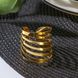 Кольцо для салфеток банкетных 3,6х3,8 см металлическое золотистое "Золотой браслет" DL21012693-1; 02-0033