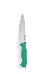 Кухонный нож для овощей 18 см. Hendi с зеленой пластиковой ручкой (842614)