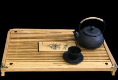 Столик-Чабань для чайної церемонії (чайний) бамбук 51х34х8 см прямокутний "Цяйї" T0524